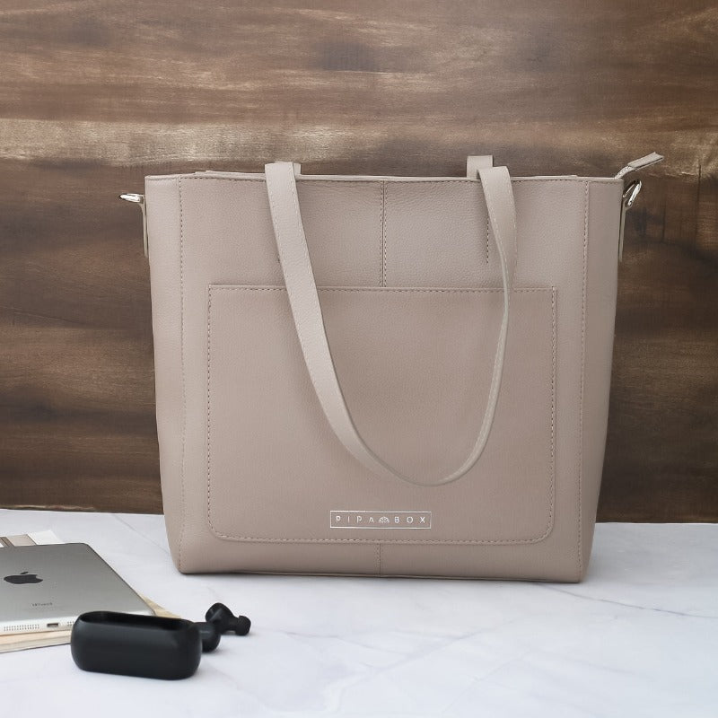 A La mode - Tote bag Tote Bag Pipa Box Taupe  