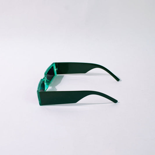 Rectangle Sleek Spy Pine Green Sunglass
