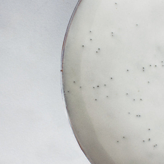 Speckled Artistic Dinner Plate - Parchment White (10 Inches)