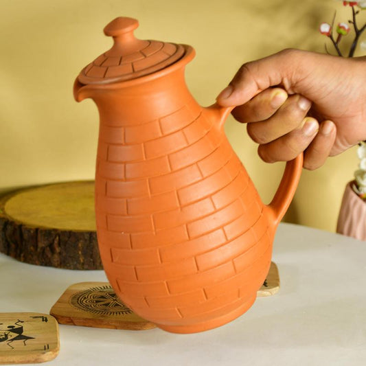 Sowpeace Premium Large Terracotta Jug for Water and Drinks