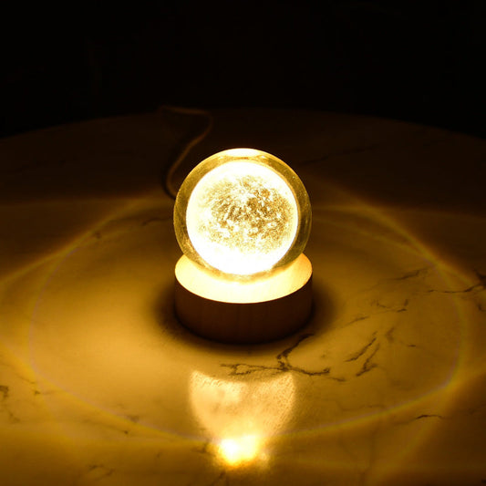 Sowpeace Luna Sphere: Enchanting Crystal Ball Lamp With Moon Glow