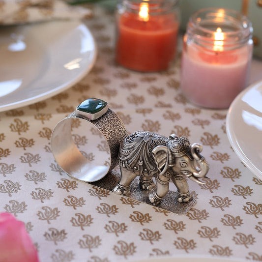 Elephant Napkin Ring Silver