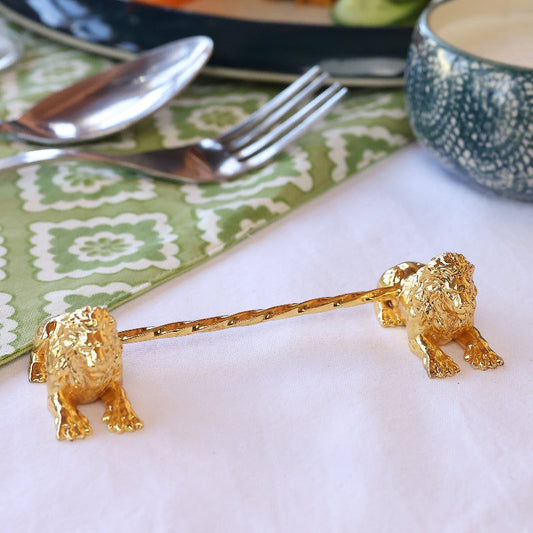 Lion Spoon Rest Gold