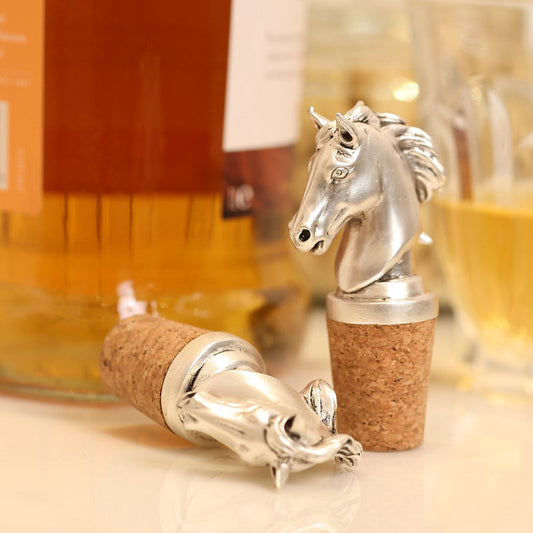 Horse Head Bottle Stopper Silver
