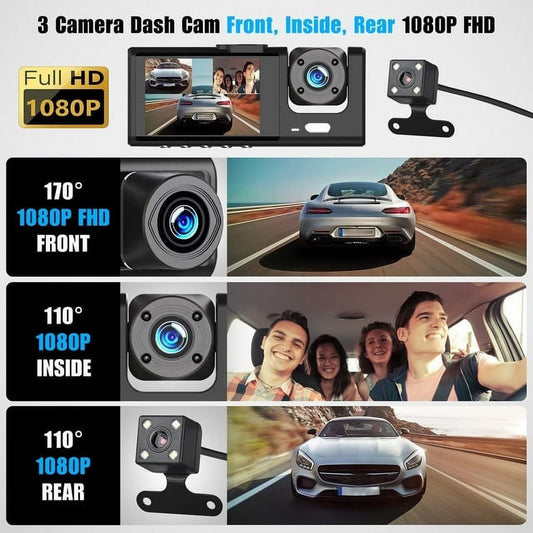 3 in 1 Dashcam FHD 1080P HD